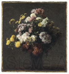 Henri Fantin-Latour Crisantemos en un florero Spain oil painting art